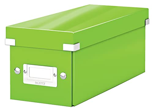 Leitz Click & Store Wow Scatola Archivio Cd, Per Archivio E Organizzazione Di Cd, Adatta A Casa E Ufficio, Verde, 60410054