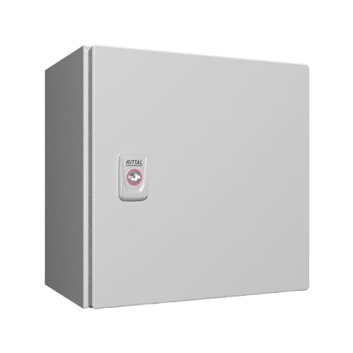 Rittal 1033000 Ax 1033.000 - Armadietto Elettrico 300 X 300 X 210, In Lamiera Di Acciaio, Grigio Chiaro (Ral 7035), 1 Pezzo