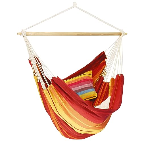Amazonas Hammock Az-2030310 Brasil Poltrona Sospesa Gigante, Lava, Rosso, 140X140X200 Cm