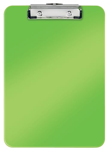 Leitz Portablocco Con Clip, Formato A4, Plastica Rigida, Gamma Wow, Verde, 39710054