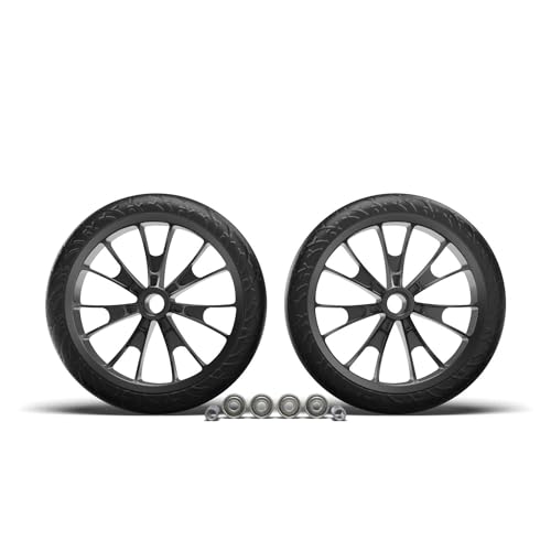 Hudora Set Di Rulli Di Ricambio 3099710640, Unisex Adulto, Nero, 205 Mm