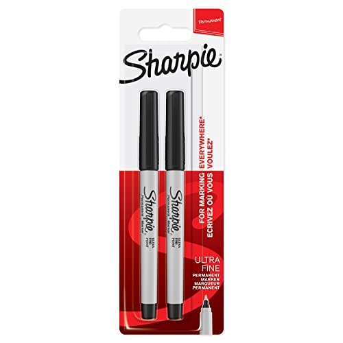Sharpie, Pennarelli Indelebili Con Punta Ultrafine Confezione Da 2 Black