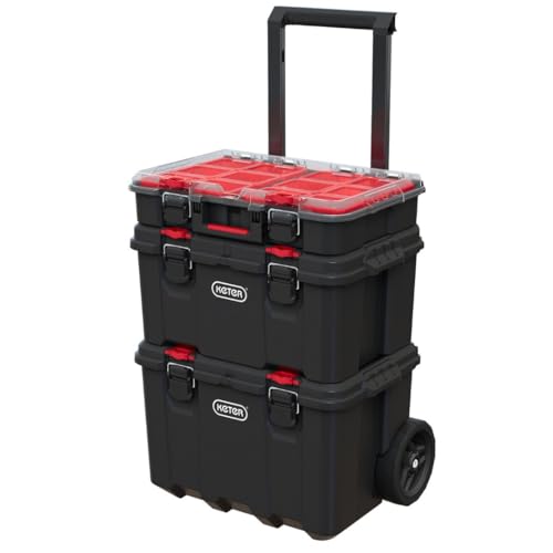Keter 250927 Stack & Roll Heavy Duty Diy Tool Storage System