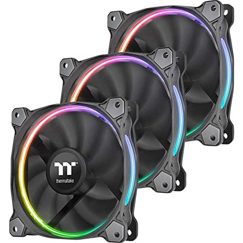 Lot De 3 Ventilateurs De Boitier Thermaltake Compatible Riing Plus Rgb Tt Premium Edition 140 * 140 (14Cm) Led Rgb