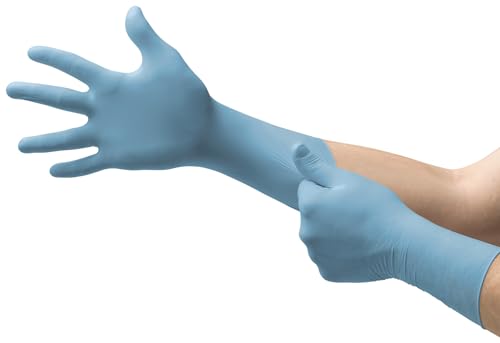 Ansell Touchntuff 92-670 Guanti Monouso In Nitrile, Senza Polvere, Alta Resistenza Chimica E Meccanica, Protezione Degli Alimenti, Usi Professionali E