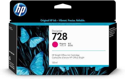 Hp 728 F9J66A, Cartuccia Originale Hp, Compatibile Con Stampanti Hp Designjet Serie T730 E T830 E Con Testina Di Stampa Designjet Hp 729, Magenta
