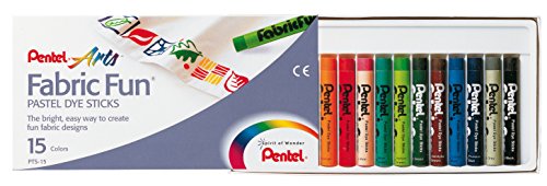 Pentel Pts Pastelli Per Tessuti Fabric Fun Confezione 15 Colori