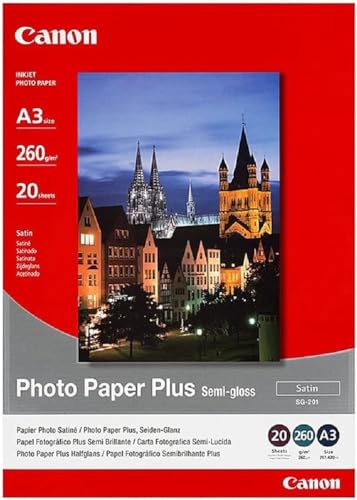 Canon Sg-201 Carta Fotografica Semilucida Satinata Formato A3 (20 Fogli)
