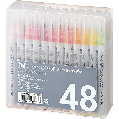 Kuretake Zig Clean Color Real Brush 48Vrb-6000At/48V (Japan Import)