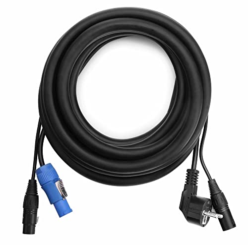 Pronomic Stage Euppd-5 Cavo Alimentazione Eur Powp Dmx Powercon Dmx 3 Pin, 5M