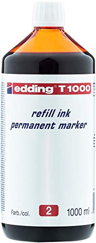 Edding T1000-02 Flacone Inchiostro, Rosso