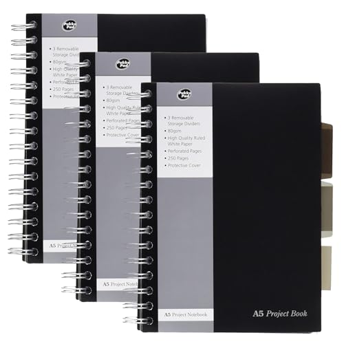 Pukka Pads - Quaderno Con Divisori, Formato A5, 3 Pezzi, Colore Argento