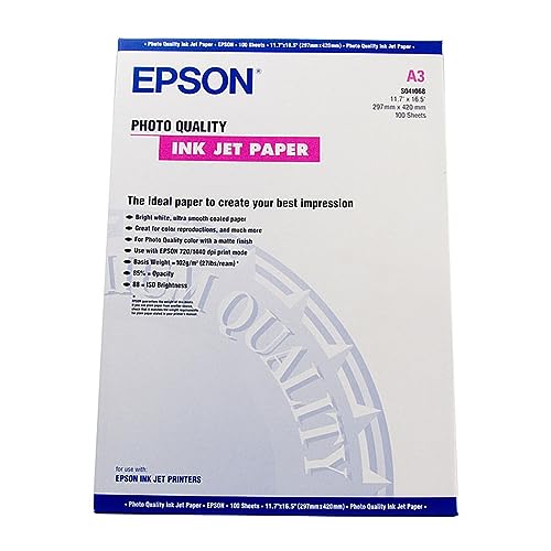 Epson S041068 Specialpaper 100 A3 29,7 X 42 Cm (A3) Carta Fotografica