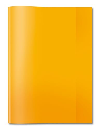 Herma 7494 Copertina Per Quaderni, Formato A4, Trasparente Arancione, Copertina In Pellicola Di Polipropilene Resistente E Lavabile, Copertina Traspar