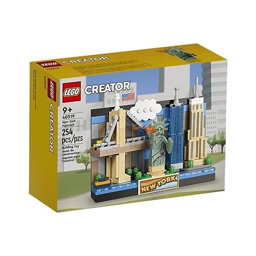 Lego 40519 Cartolina Di New York 3D, Diorama Con La Statua Della Libertà, L'Empire State Building E Il One World Trade Center 253 Pezzi, 9+