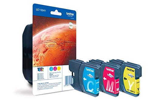 Brother Lc1100Hy Cartuccia Inkjet Serie 1100, Ciano/Magenta/Giallo