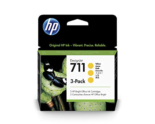 Hp Inc. Cz136A - Confezione Da 3 Cartucce D'Inchiostro Giallo N. 711