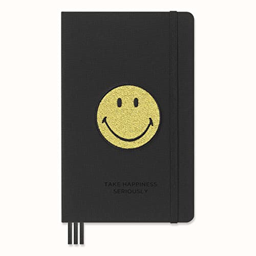 Moleskine Positivity In Motion Agenda Non Datata, Edizione Limitata Smiley Con Copertina Rigida E Chiusura Elastica, Formato Large 13 X 21, Colore Ner