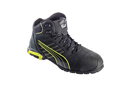 Puma Safety 47-632240-47 Amsterdam Mid Scarpe Antinfortunistiche, Nero/Giallo