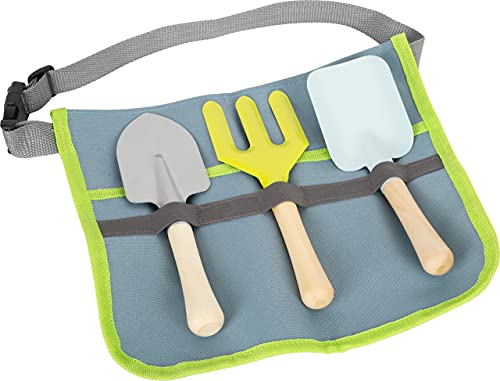 Small Foot 11882 Borsa Attrezzi Da Giardinaggio In Legno E Metallo, Cintura Regolabile, Dai 3 Anni Giardino Per Bambini Toys, Multicolore