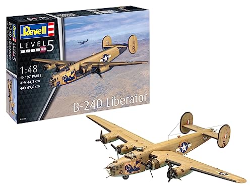 Tescoma- Revell 03831 B-24D Liberator-Kit Modello Scala 1:48, Colore Non Verniciato