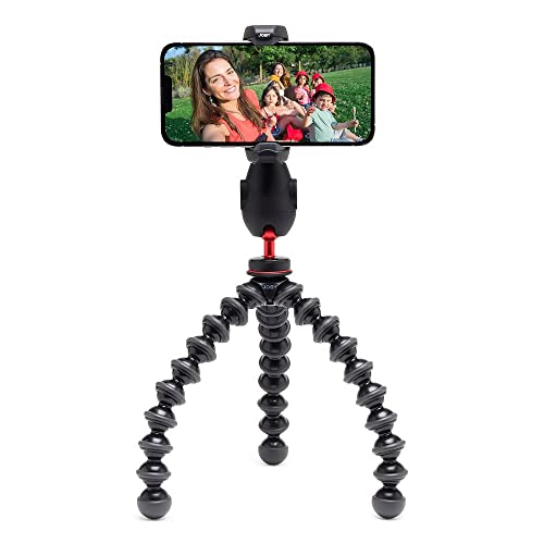 Joby Griptight Pro 3 Gorillapod, Morsetto Per Telefono Compatibile Con Iphone E Android, Gorillapod 1K Incluso, Gambe Flessibili, Morsetto Per Smartph