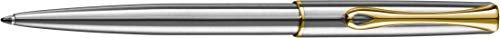 Diplomat - Traveller - Penna A Sfera Easyflow - Colore Acciaio Doroto - Resistente Ed Elegante - 5 Anni Di Garanzia