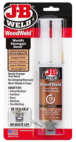J-B Weld 50151 Light Tan Woodweld Epoxy Syringe - .85 Fl. Oz. By J-B Weld