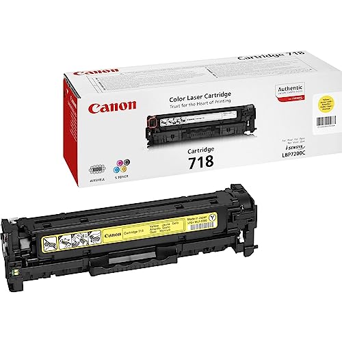 Canon Cartuccia 718 Y Toner Giallo, Rendimento 2900 Pagine, Imballo In Cartone
