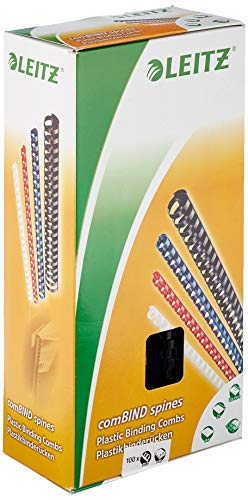 Leitz Comb Dorsi Ad Anelli In Plastica - 12Mm - Capacità 105 Fg - Nero - 35043