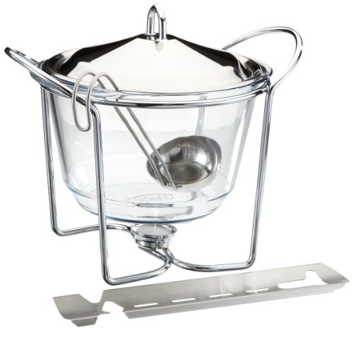 Aps Feuerzangenbowle Set, Pinze Per Zucchero, Pinze Per Fuoco, Ciotola Per Punch, Ciotola In Vetro, Coperchio In Acciaio Inox, Lucidissimo, Scalda Tei