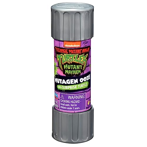 Teenage Mutant Ninja Turtles Mutant Mayhem Mutagen Ooze-Barattoli Con Tartaruga A Sorpresa Ragazzi Da 4 A 7 Anni E Fan Di Tmnt, Colore Red, 83701