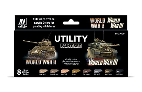 Vallejo Ii & World War Iii Set Di Colori Da Modellismo, Multicolore, 17 Ml (Confezione Da 8), 770201