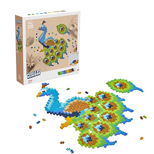 Plus Plus - Puzzle Per Numero Pavone Da 800 Pezzi - Gioco Di Costruzione - Pp3931