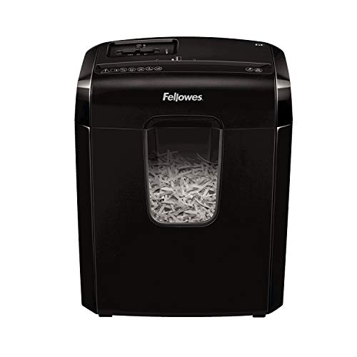 Fellowes Distruggi Documenti A Frammento 6C, 6 Fogli, Per Casa E Piccolo Ufficio, Uso Personale, Cestino Da 14 Litri, Distruggidocumenti Con Blocco Di