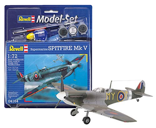 Revell 64164 - Modellino Set Spitfire Mk.V, Scala 1:72 [Importato Da Germania]