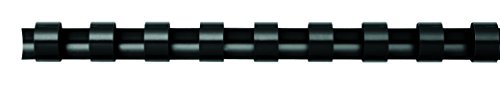 Fellowes 5347307 Dorsi Plastici Per Rilegatura, 21 Anelli, Passo 9/16, Diametro 16 Mm, Confezione Da 100 Pezzi, Nero