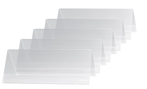Sigel Ta130 Portanome Da Tavolo, A Tettuccio, Trasparente, Per 240X90 Mm, 5 Pz