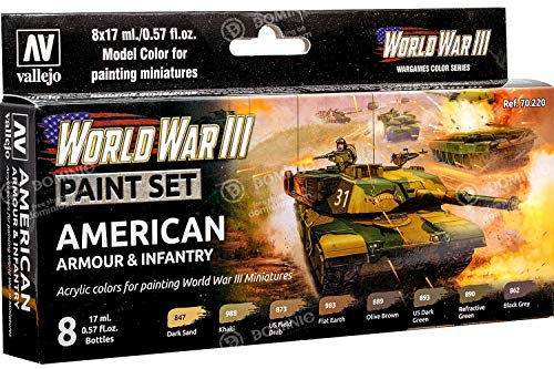 Vallejo- Model Color-World War Iii Set Di Accessori Da Modellismo, Multicolore, 770220