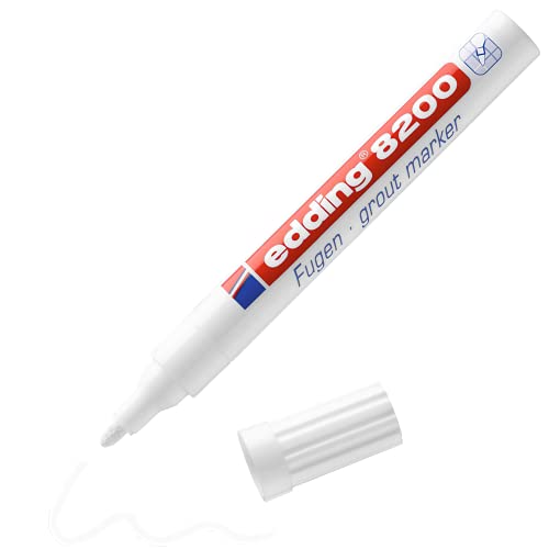 Edding 8200 Marcatore Per Fughe Sanitari Punta Conica; Blister 1 Pz.; Colore Bianco; Tratto 2-4 Mm