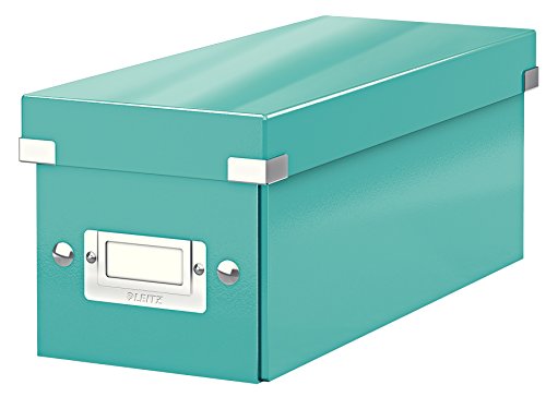 Leitz Click & Store Wow Scatola Archivio Cd, Per Archivio E Organizzazione Di Cd, Adatta A Casa E Ufficio, Blu Ice, 60410051