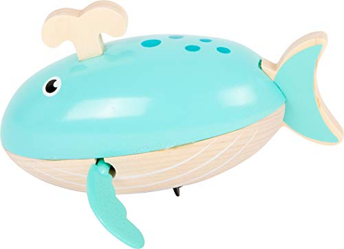 Small Foot Balena Legno, Giocattolo Con Carica Acquatico, Per Bambini Dai 24 Mesi Toys, 11659