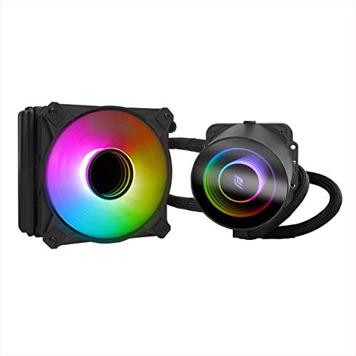 Noua Siberus Pro 120 Argb Nero, Raffreddamento A Liquido Cpu, Tdp 200W, Infinity Mirror, Ventola Pwm Indirizzabile Silenziosa, Universale Intel 1700 1