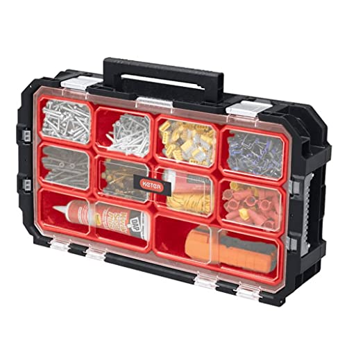 Keter Connect Organizer - Cassetta Degli Attrezzi, Colore: Nero/Rosso