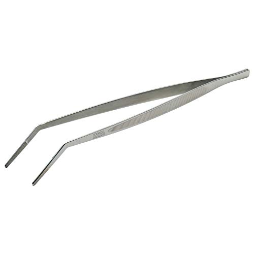 Piazza - Pinza Cucina Di Precisione In Acciaio Inox 30Cm, Pinze Da Chef Professionale Di Alta Precisione E Resistente Al Calore, Molla Per Barbecue, H
