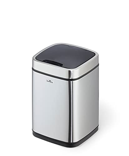 Durable 342023 - Cestini Con Sensore No Touch, Con Contenitore Interno, 6 Litri, Argento