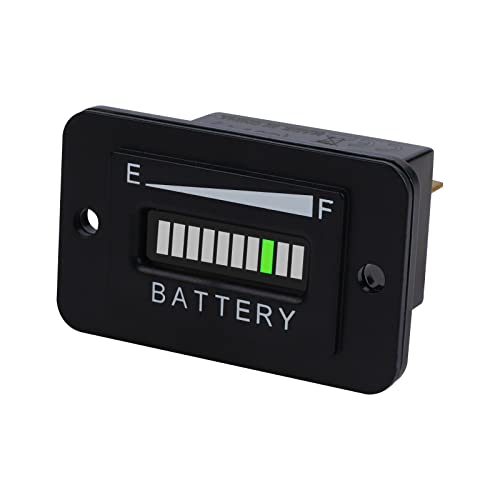 Runleader 12/24V Indicatore Del Livello Di Carica Della Batteria, Indicatore Della Batteria Al Piombo, Avviso Di Scarica Della Batteria Per Golf Cart,