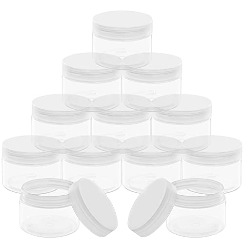Belle Vous Contenitori Plastica Piccoli Trasparenti (12 Contenitori Viaggio) - 150 Ml - Contenitori Piccoli Campioncini Vuoti Plastica Con Coperchi A