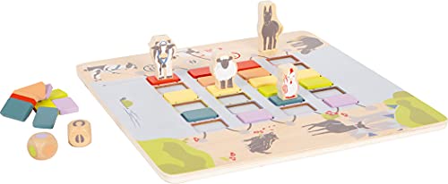Small Foot 12235 Gioco Del Ponte "Rainbow Bridge 4 Friends", Gioco Con Dadi Con Motivi Di Animali, In Legno, Dai 4 Anni