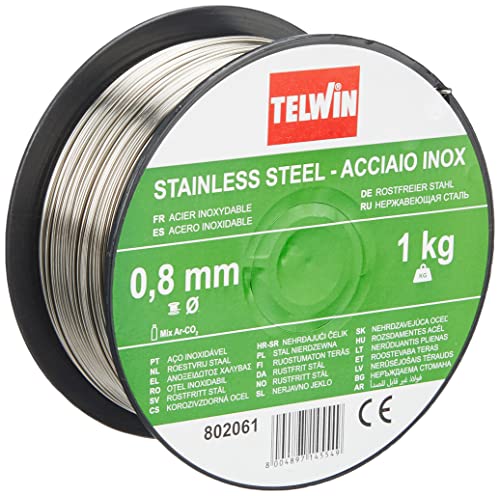 Telwin 802061 Bobina Filo Per Saldatura Su Acciaio Inossidabile, D. 0.8 Mm (1 Kg), 0.1 V, Grigio